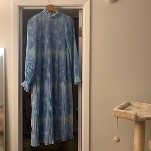 light blue GANNI dress